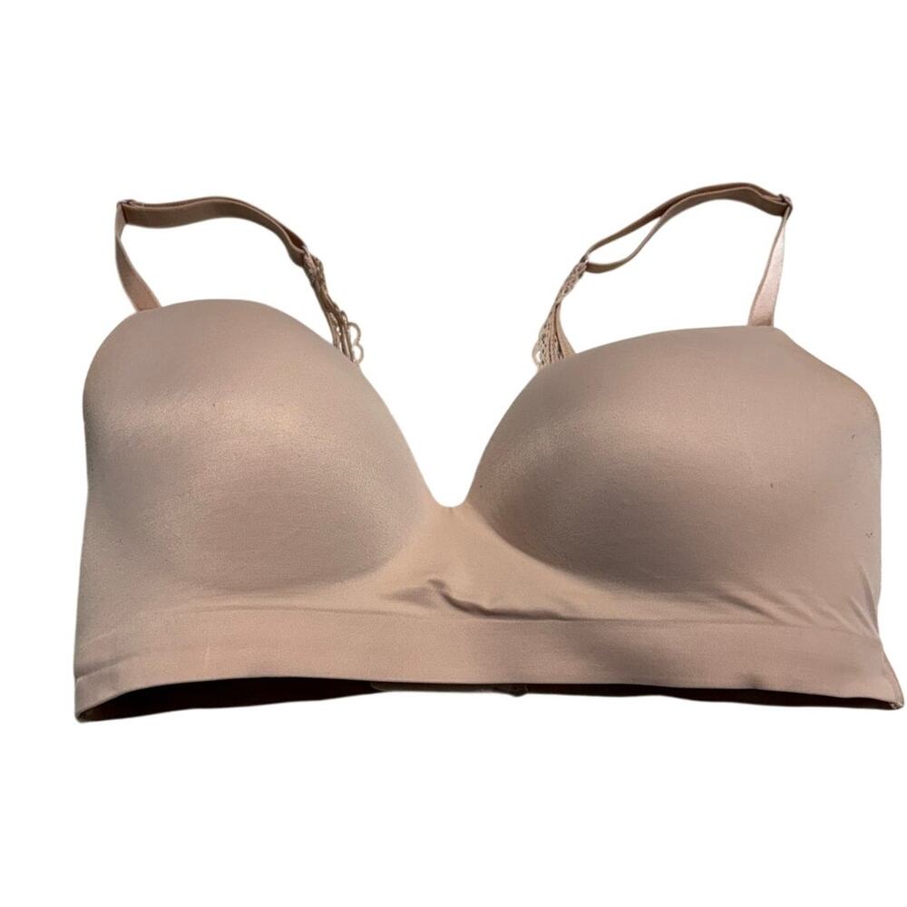 Soma Enbliss Wireless Lux Lace J Hook Bra Size 36C Beige Neutral